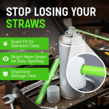 SHOPSTRAW Green Aerosol Can Replacement Straws